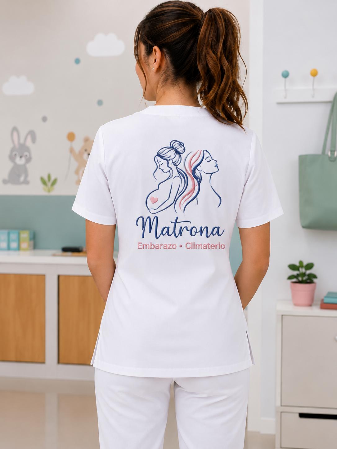 Casaca sanitaria personalizada matrona