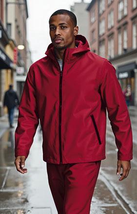 Chaqueta impermeable con capucha