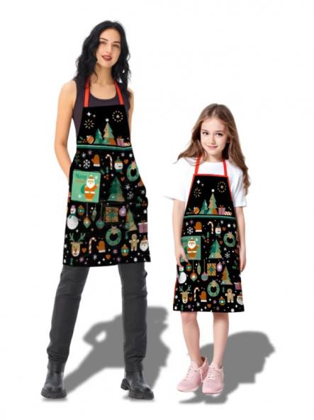 Delantal «Adornos Navideños» infantil [1]