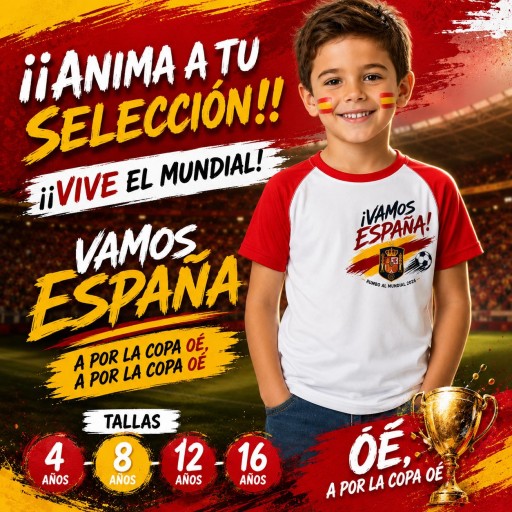 Camiseta Mundial Vamos España Niños