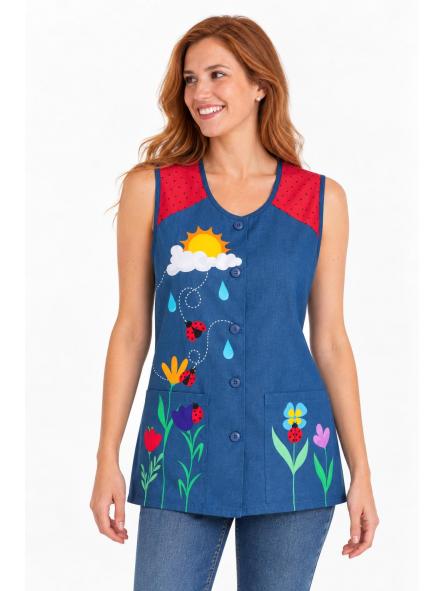 Casaca maestra s/m mariquitas