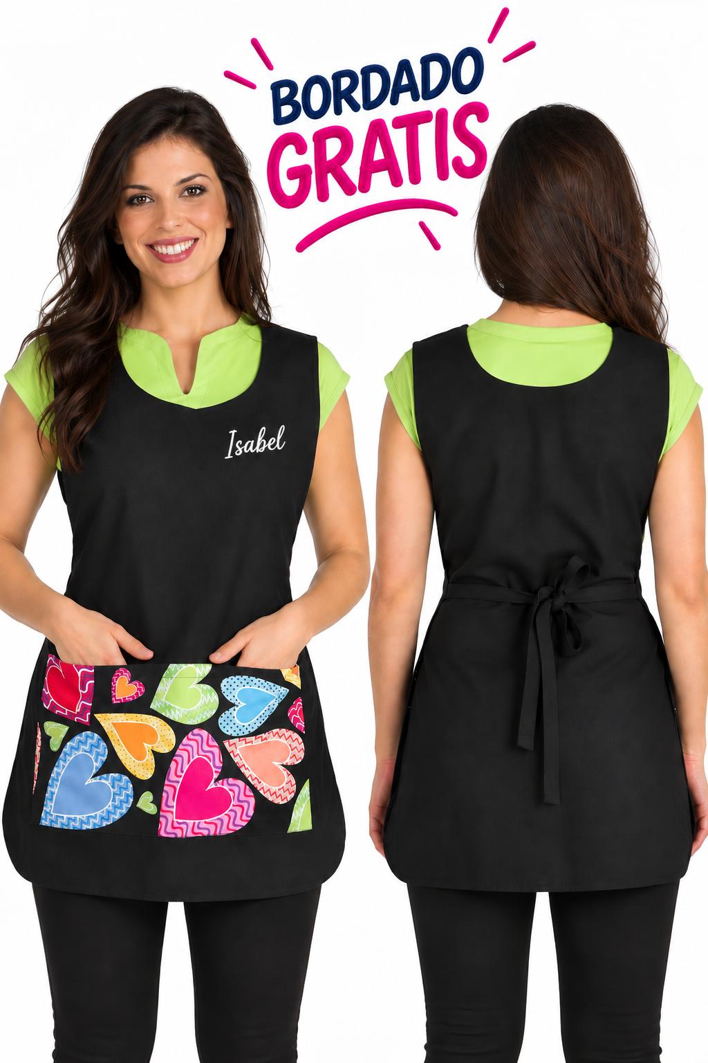 Estola Corazones Colores + bordado gratis