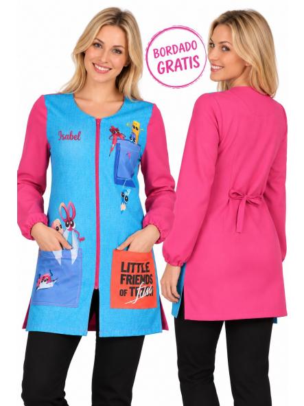 Bata Maestra Personajes + bordado gratis [0]