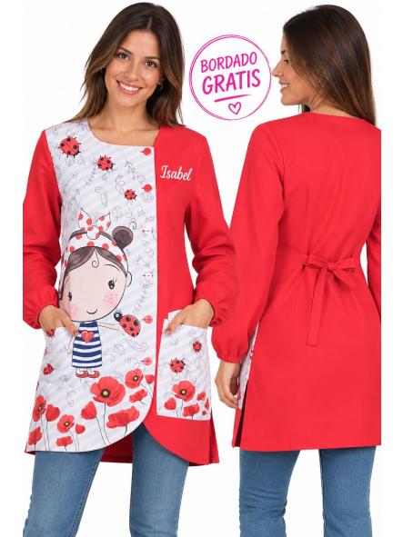 Bata Niña Amapola + Bordado nombre gratis [0]