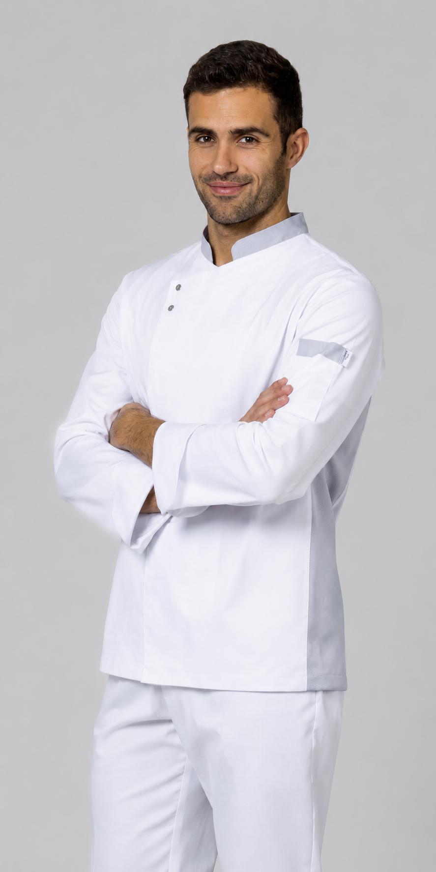Casaca cocina para hombre sarga elástica