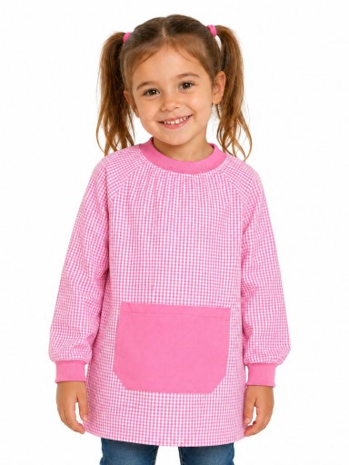 Bata infantil con cuello redondo