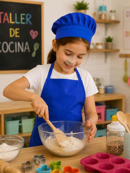 Set de delantal y gorro infantil [2]