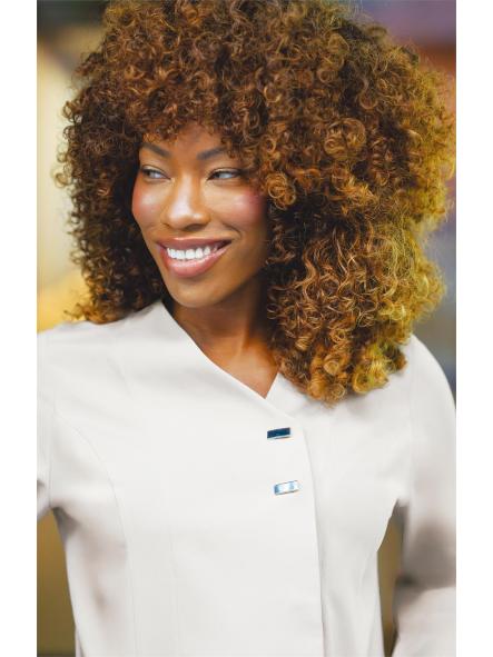 Casaca sanitaria microfibra señora con broches en manga larga  [1]