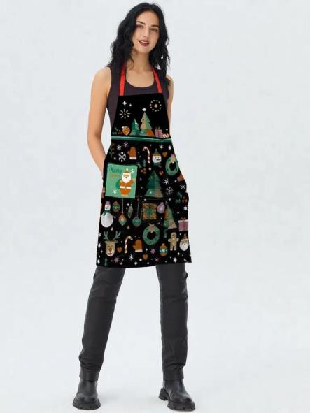 Delantal «Adornos Navideños» adulto [0]