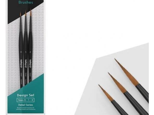 DESIGN SET PINCEL SINTETICO NO. 0, 1 Y 2