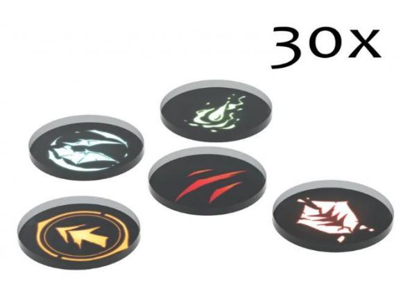 ACRYLIC TOKENS SET