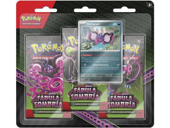 Pokemon TCG Blíster de 3 sobres de Fabula Sombria (Español)