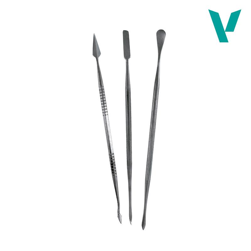Set de 3 curetas de acero inoxidable