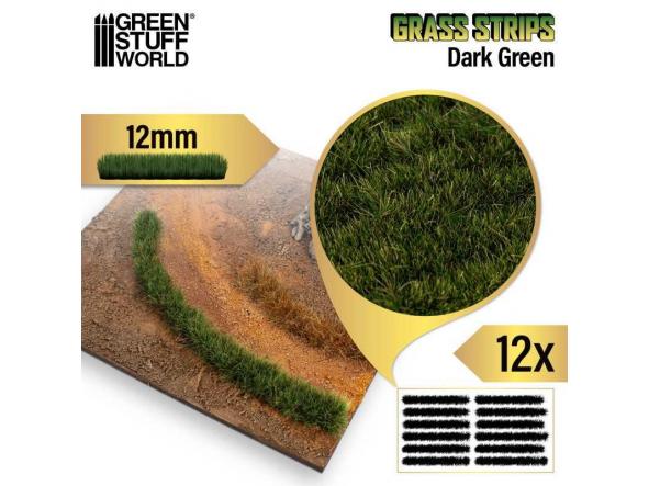 Tiras de Cesped 12 mm Verde Oscuro [1]