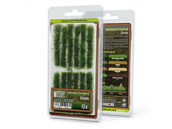 Tiras de Cesped 12 mm Verde Oscuro [0]