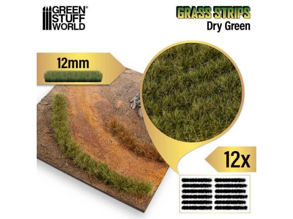 Tiras de Cesped 12mm Verde Seco [1]