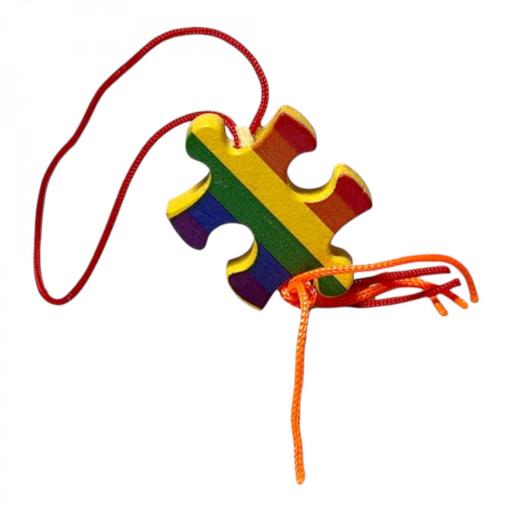 6 Colgantes pieza Puzzle multicolor  [1]