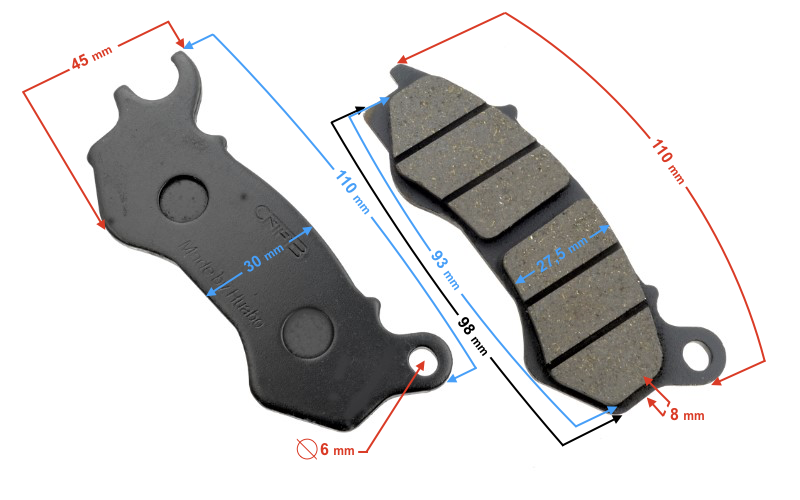 Pastillas de freno delanteras MITT GT MAX- GOES GT-WOTTAN STORM
