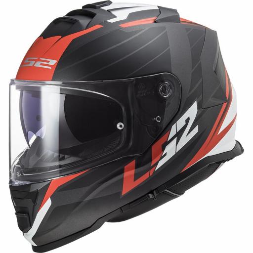 CASCO LS2 FF800 STORM NERVE NEGRO MATE / ROJO [0]