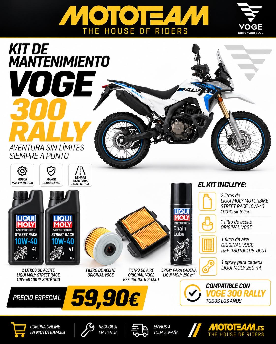 KIT MANTENIMIENTO VOGE 300 RALLY
