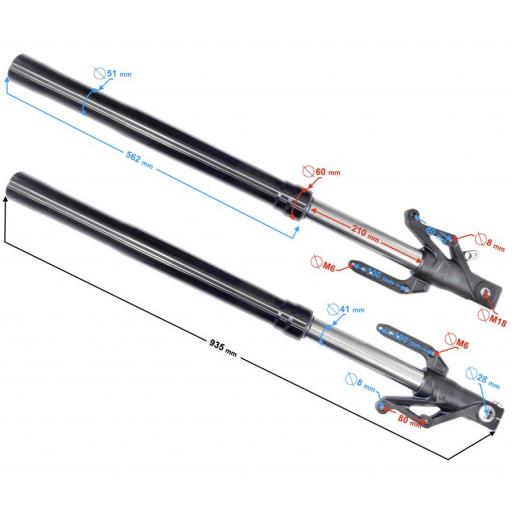 AMORTIGUADORES DELANTEROS VOGE 650DS