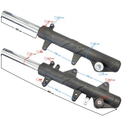 AMORTIGUADORES DELANTEROS VOGE SR 125