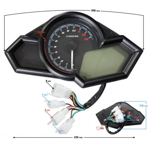 VELOCIMETRO PARA GP1 (4 CONEXIONES)