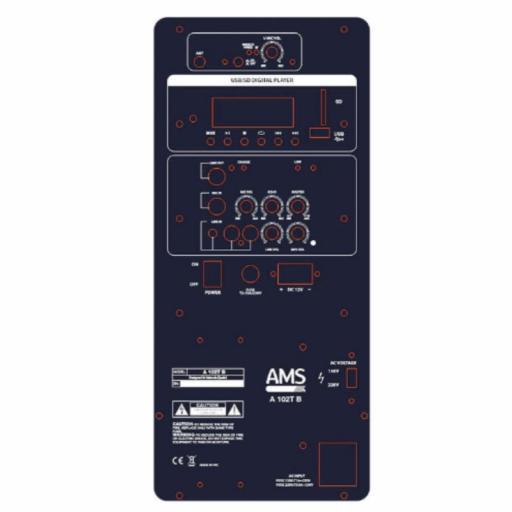 Ams A 102 TB Sistema de Audio Portátil con BlueTooth [2]