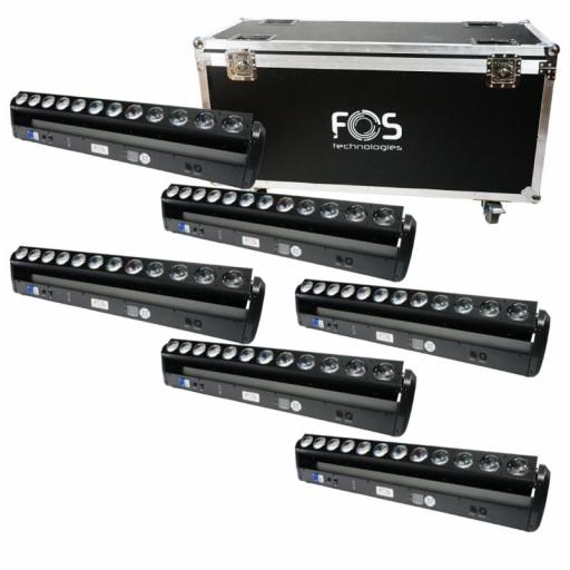 Fos Acl Line 12 Barra Led Móvil 12 x 30W Rgbw (6 Uds. + Flight Case)