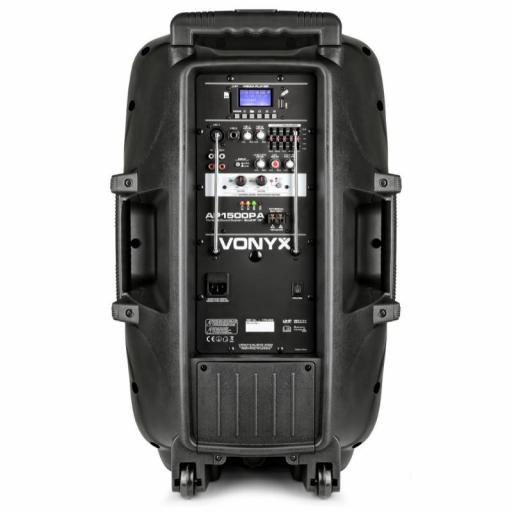 Vonyx Ap1500Pa-Bp Altavoz Amplificado con Batería y BlueTooth 15" 800W Peak [1]