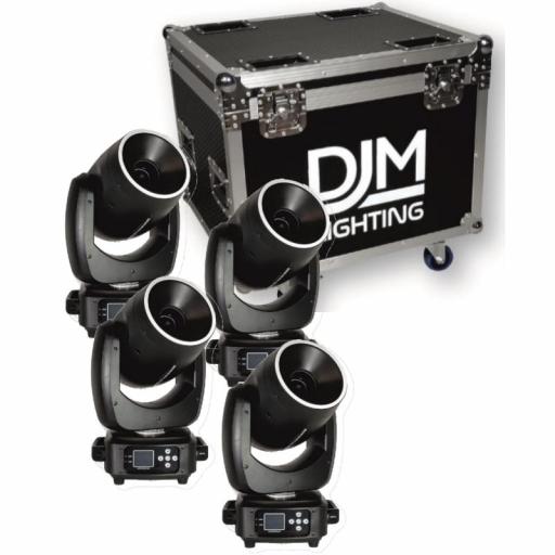 Djm Lighting Avalon 180 Spot Cabeza Móvil Led (4 Uds. + Flight Case)