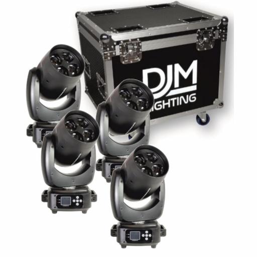 Djm Lighting Avalon 200 Wash Cabeza Móvil Led 4 x 40W Rgbw (4 Uds. + Flight Case)