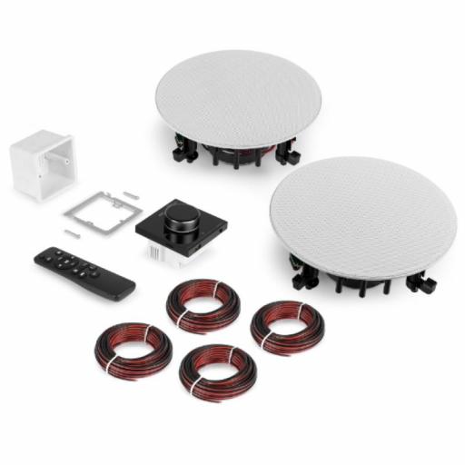 Power Dynamics Powerline B50BSet Conjunto de Altavoces de Techo 6.5" + Amplificador 2 x 25W [1]