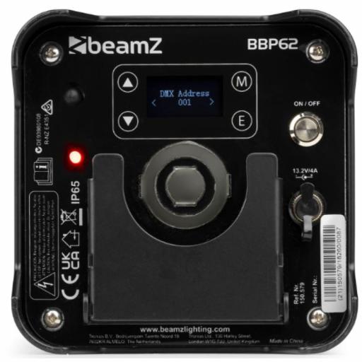 beamZ Bbp62 Foco Led UpLight 6 x 12W Rgbwa-UV con Batería Recargable Ip65 (6 unidades + Flight Case) [5]