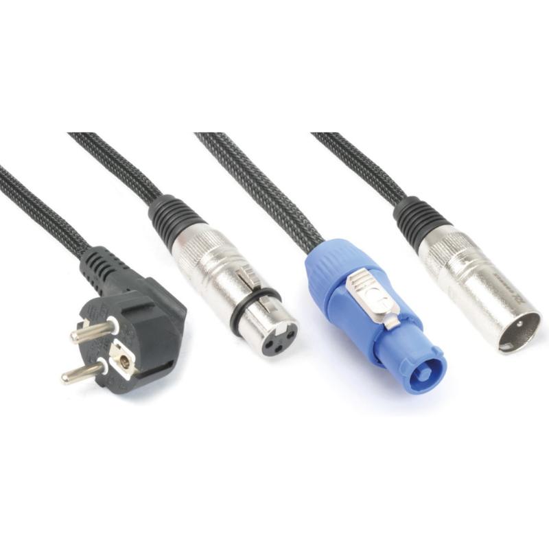 Pd Connex Cx03-15 Cable Combi Audio/Alimentación Shuko/XlrH3-PCon/XlrM3 (15 mts.)