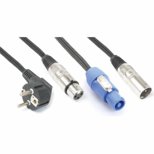 Pd Connex Cx03-15 Cable Combi Audio/Alimentación Shuko/XlrH3-PCon/XlrM3 (15 mts.)