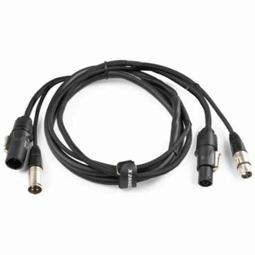 Pd Connex Cx07-0.50 Cable Combi Dmx/Alimentación Powercon/Xlr3M - Powercon/Xlr3H (0.50 m.)