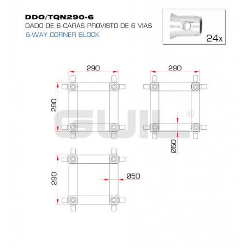 Guil Ddo/Tqn-290 Cubo de Unión para Truss [3]