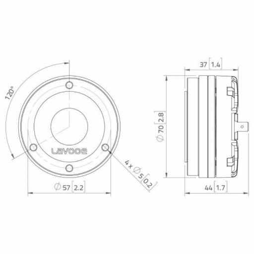Lavoce DN10.14 Motor de Agudos 1" Neodimio 30 Watios @8 Ohms [2]