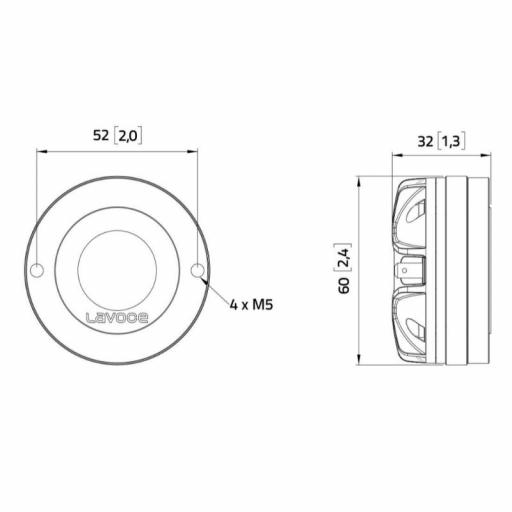Lavoce DN10.142 Motor de Agudos 1" Neodimio 25 Watios @8 Ohms [2]