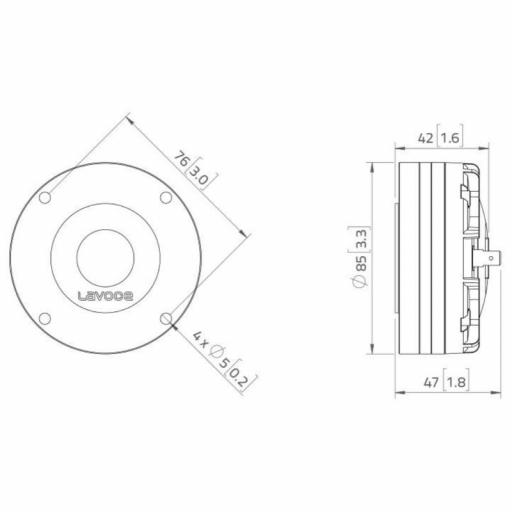 Lavoce DN10.17T Motor de Agudos 1" Neodimio 55 Watios @8 Ohms [2]