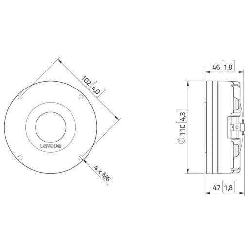 Lavoce DN14.25T-16 Motor de Agudos 1.4" Neodimio 80 Watios @16 Ohms [2]