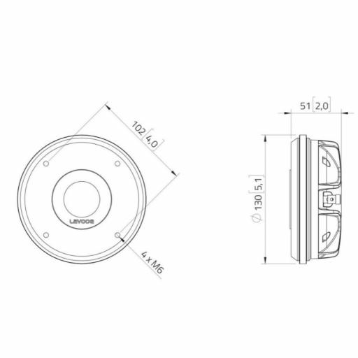 Lavoce DN14.300T Motor de Agudos 1.4" Neodimio 110 Watios @8 Ohms [3]
