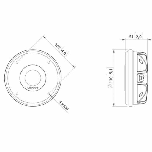 Lavoce DN14.300TK Motor de Agudos 1.4" Neodimio 110 Watios @8 Ohms [2]