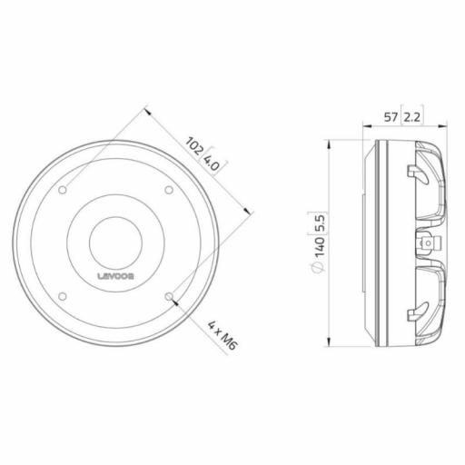 Lavoce DN14.40T Motor de Agudos 1.4" Neodimio 130 Watios @8 Ohms [2]