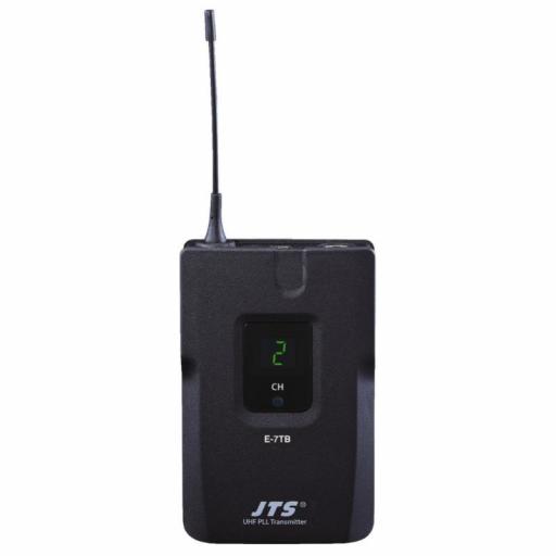 Jts E-7Tb/5 Emisor de Petaca con Micrófono de Solapa Uhf 506-542 MHz