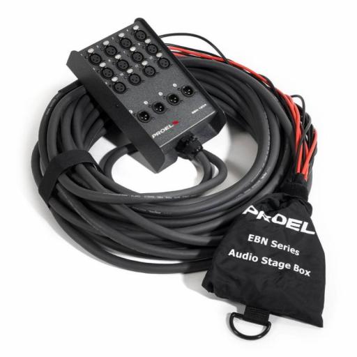 Proel Ebn1204 Manguera de Audio con Cajetín 12 In - 4 Out (25 metros)