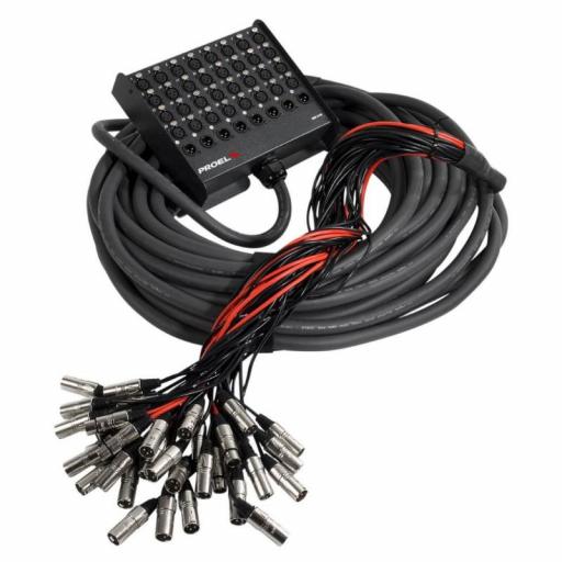 Proel Ebn3208 Manguera de Audio con Cajetín 32 In - 8 Out (30 metros)