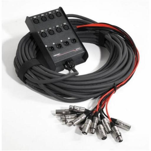 Proel Ebn804Lu10 Manguera de Audio con Cajetín 8 In - 4 Out (10 metros)