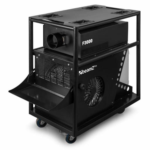 beamZ Pro F3000 Pro Haze Máquina de Niebla en Trolley Metálico [1]